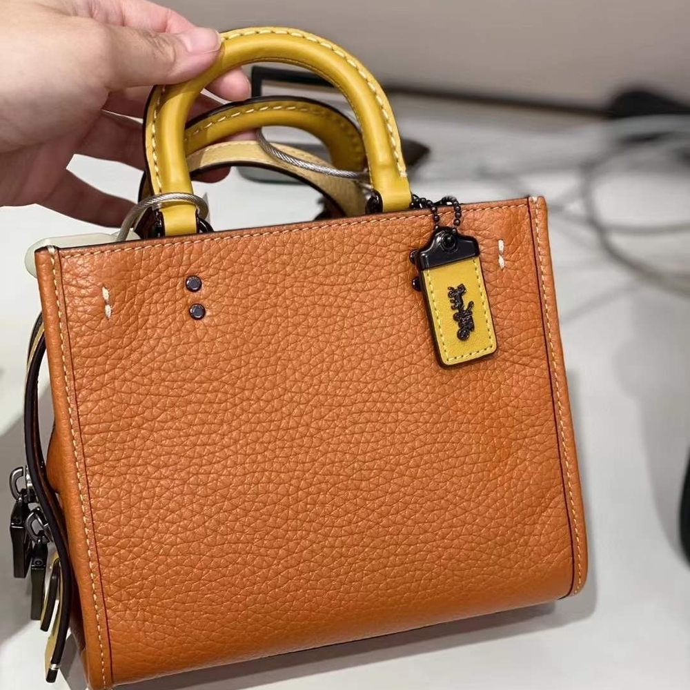 NEW COACH 1941 MTO LIMITED EDITION GINGER/CHALK ROGUE 17 MINI BAG BRASS C9378